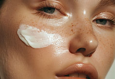 Woman Applying Skincare