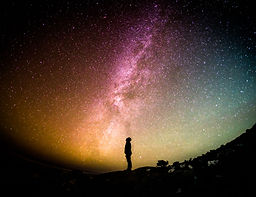 Stargazer Under Milky Way