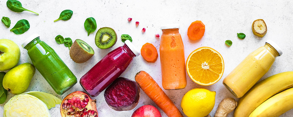Colorful Juice Bottles