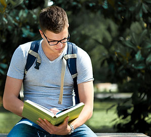 Student Studying Outside