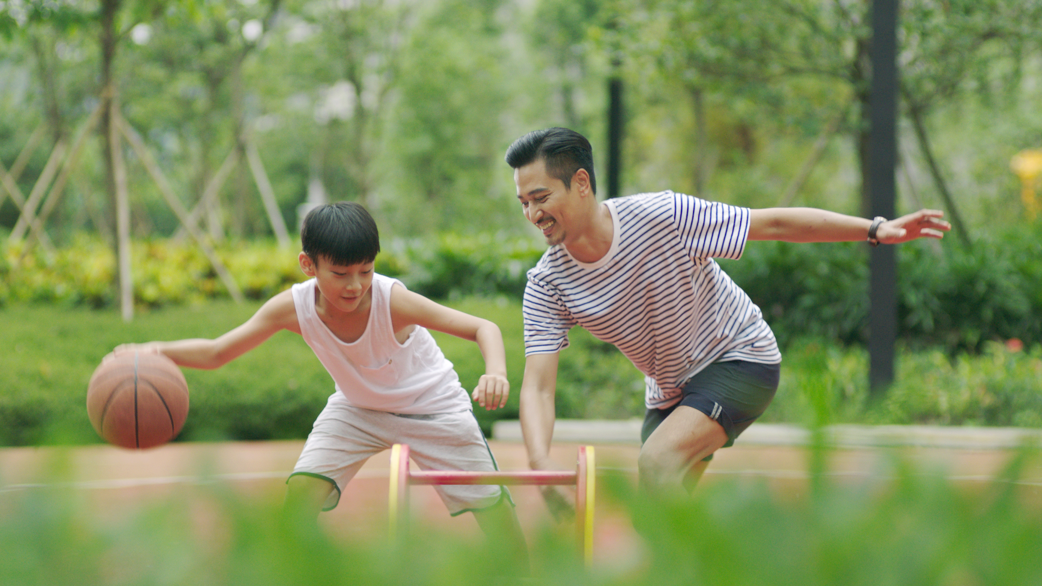 Playing Basketball