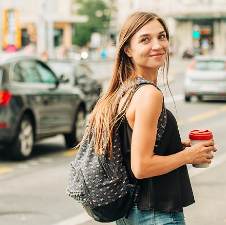 Person walking in the city