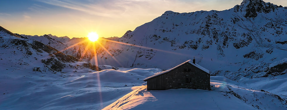 Mountain Cabin Sunset