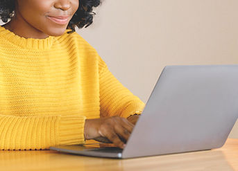 Working on Laptop
