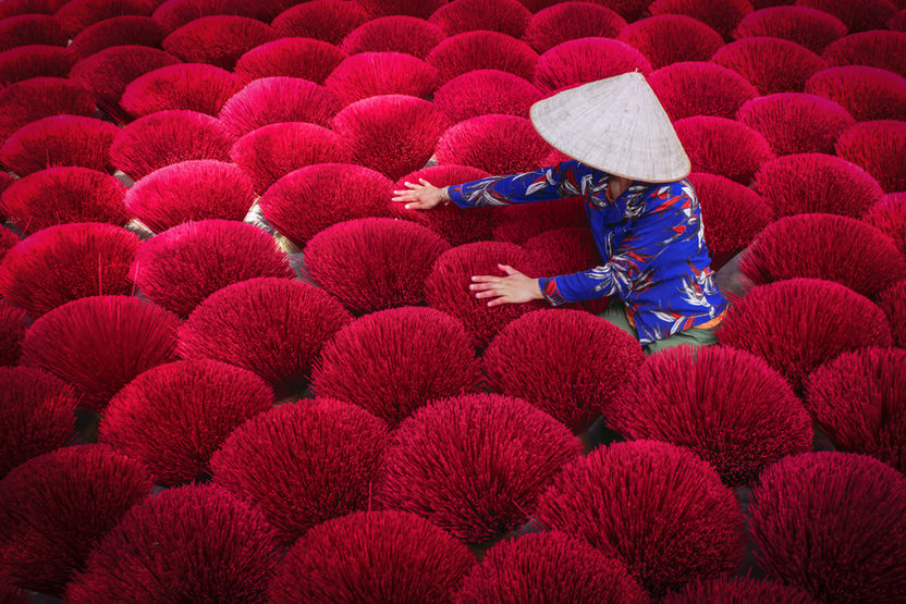 Traditional incense village of Ha Noi, Vietnam