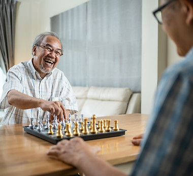 Men Playing Chess