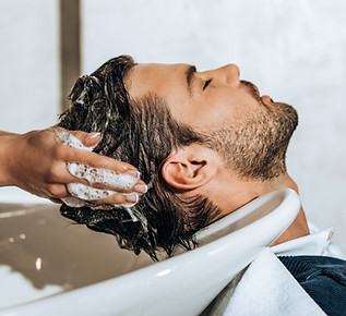 Man Getting Hair Washed