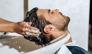 Man Getting Hair Washed