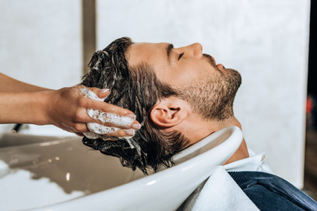 Man Getting Hair Washed