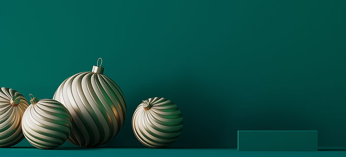 Décorations de Noël rayées