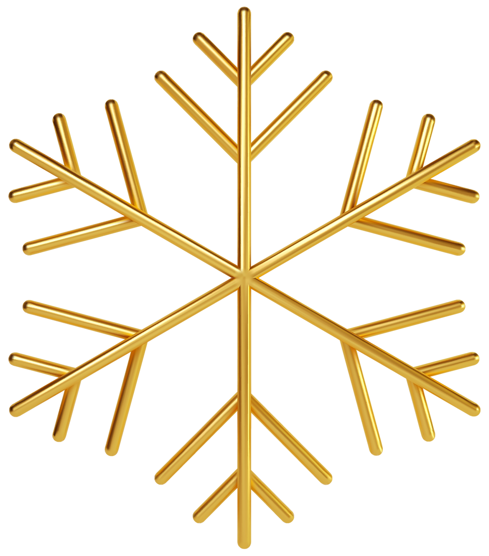 Goldene Schneeflocke Illustration