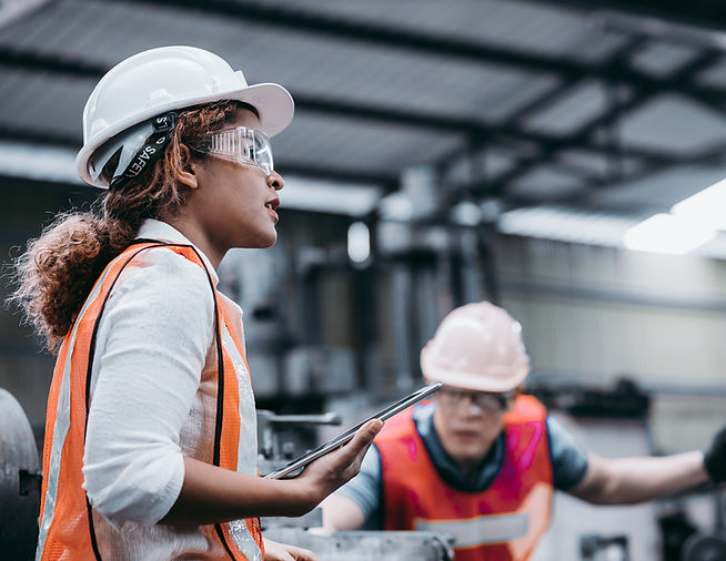 Woman Working in Construction