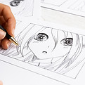Scena di disegno manga