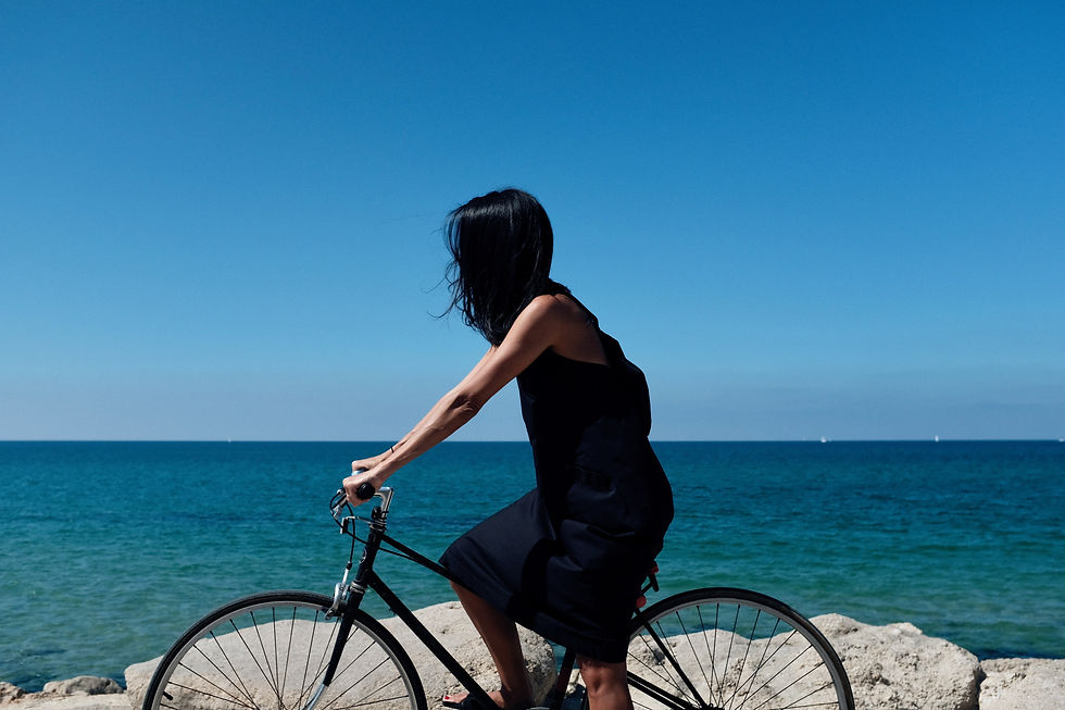 Woman Cycling Outdoors