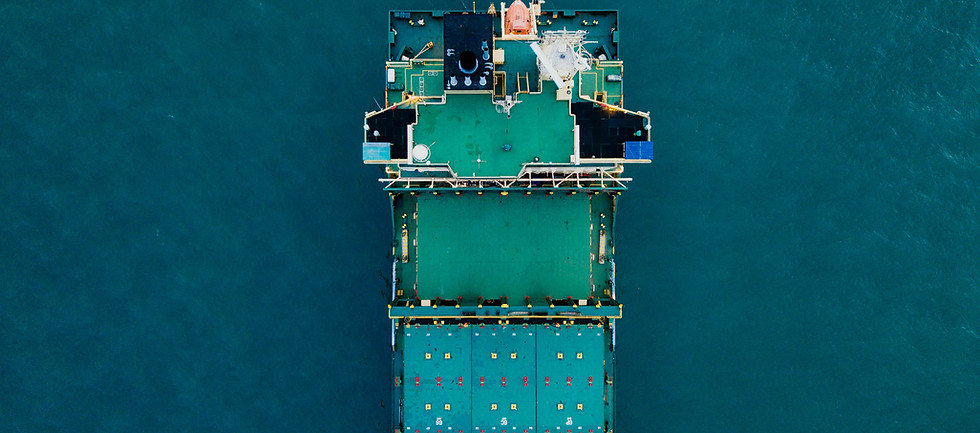 Cargo Ship at Sea