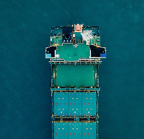 Cargo Ship at Sea