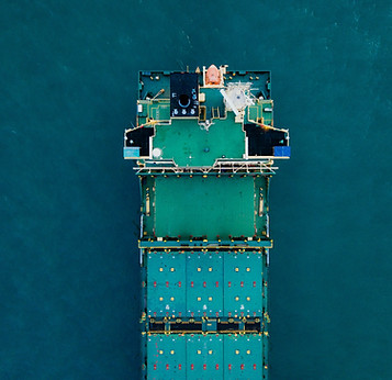 Cargo Ship at Sea