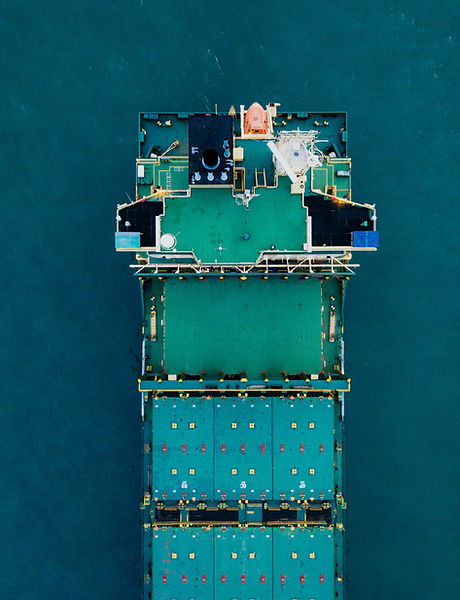Cargo Ship at Sea
