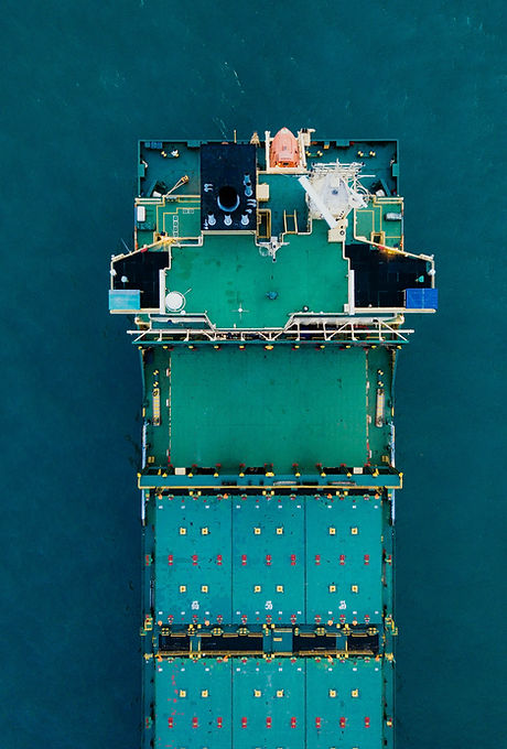 Cargo Ship at Sea