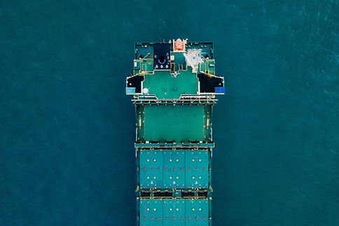 Cargo Ship at Sea