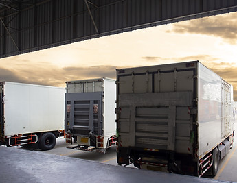 Trucks Parked In Line