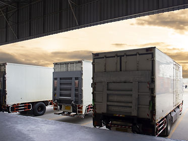 Trucks Parked In Line