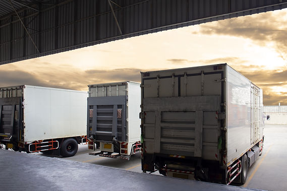 Trucks Parked In Line