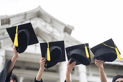 Graduation Caps Raised