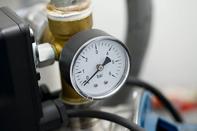 Close-up of a pressure gauge