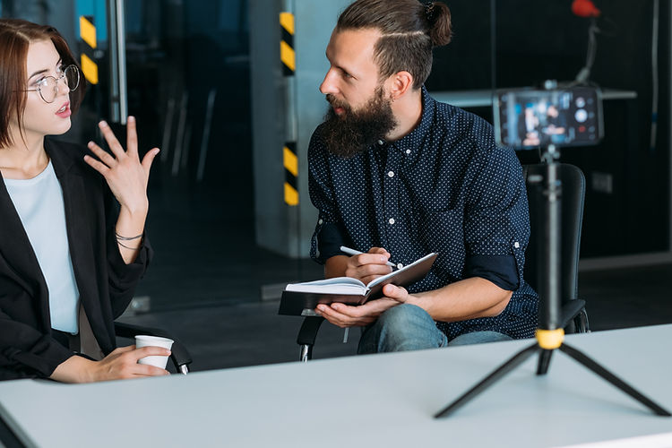 Filming an Interview