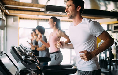 People Running on Treadmills