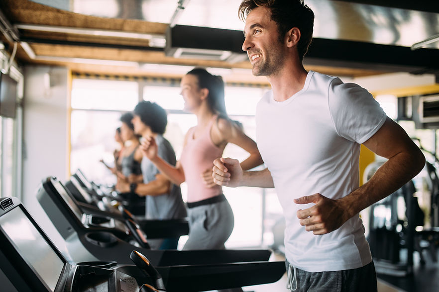 People Running on Treadmills