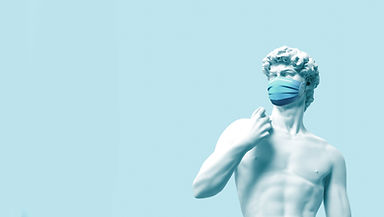 Statue avec masque