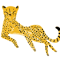 Ilustración de guepardo amarillo