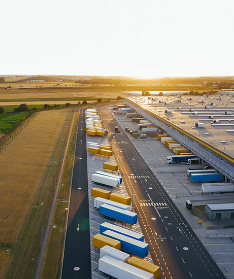 Warehouse And Trucks