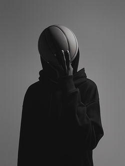 Silhouette Holding Basketball