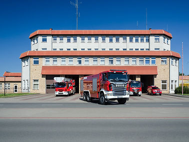 Extérieur de la caserne de pompiers