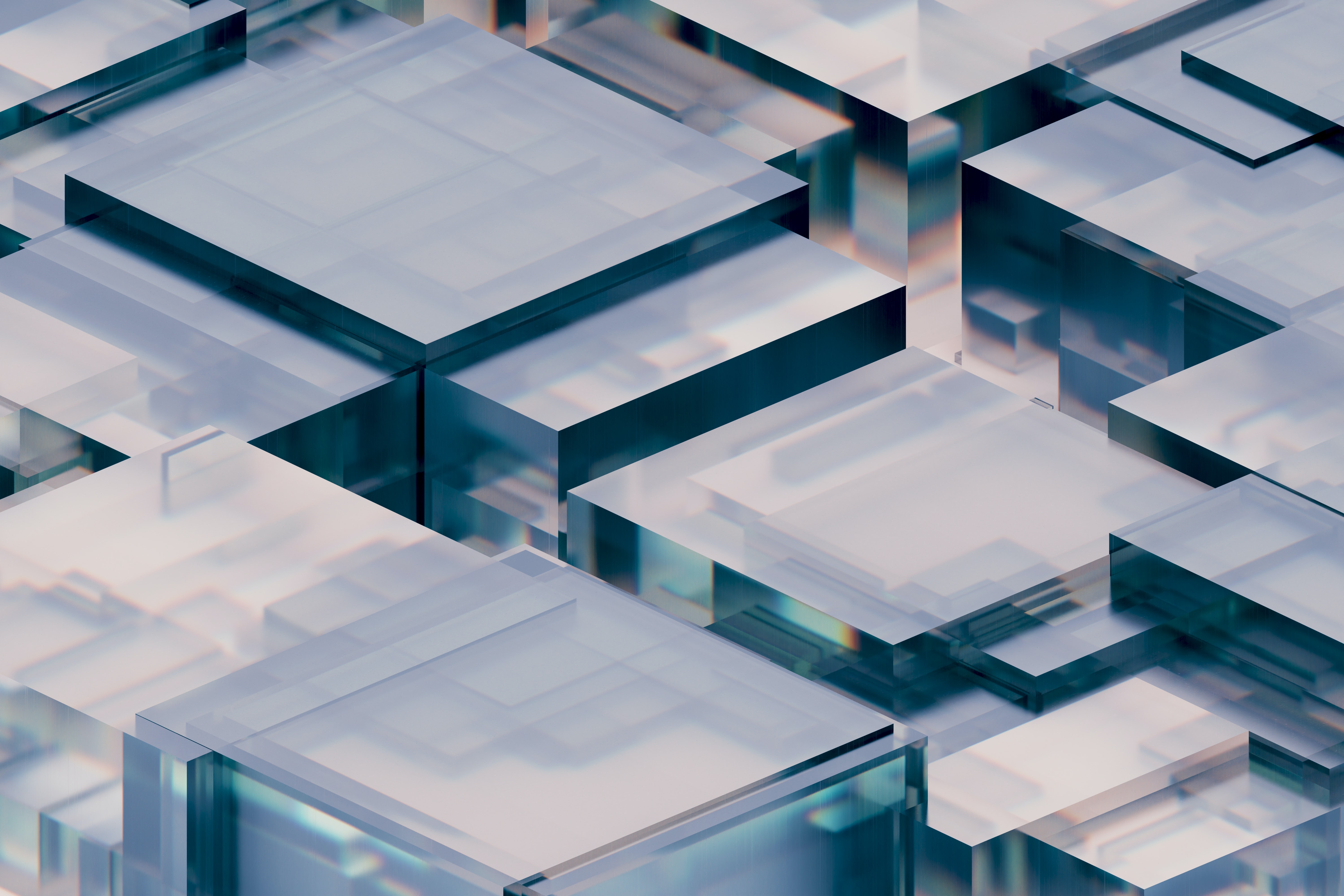 Overlapping glass boxes
