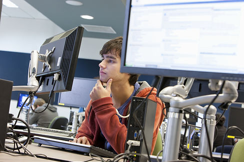 Working on the computer
