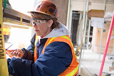 Worker on construction site