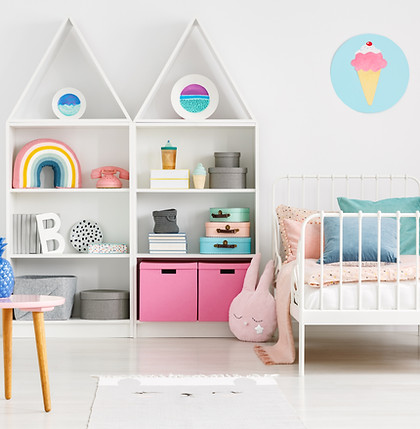 Interior de la habitación de los niños
