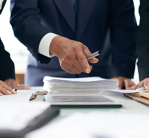 Group of lawyers discussing on a lawsuit