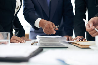 Group of lawyers discussing on a lawsuit
