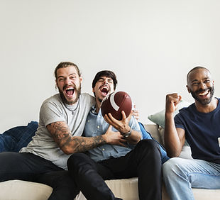Friends Watching Football