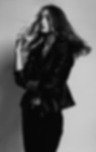 Model in Leather Jacket