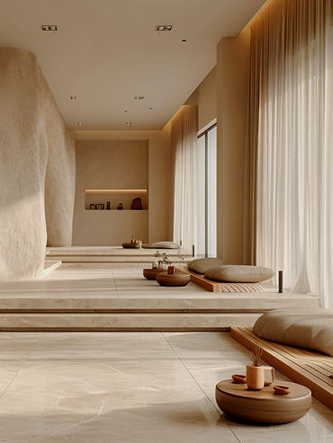 Natuurlijk spa-interieur