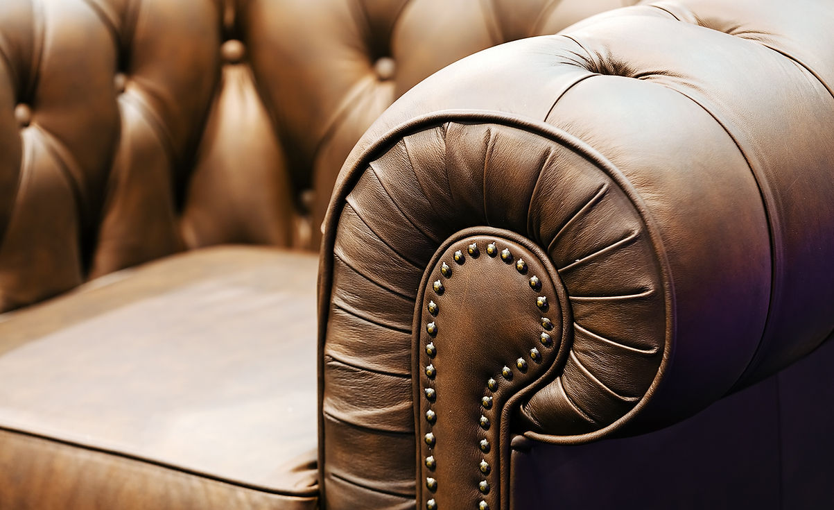 Detail of classic furniture sofa in living room