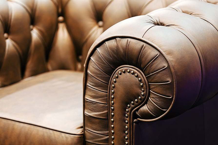 Detail of classic furniture sofa in living room