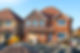 Newly built detached houses that are under construction
