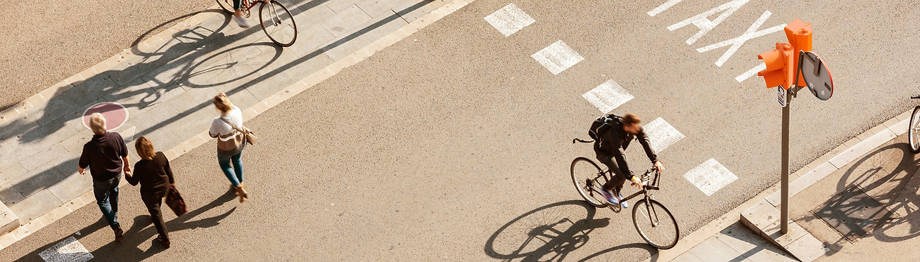 Bicycles At Crosswalk